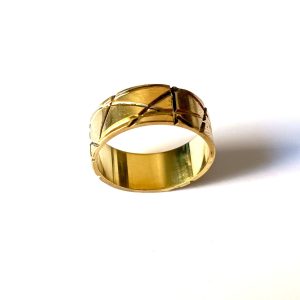Bague artisanale géométrique unisexe - Bijou fait main